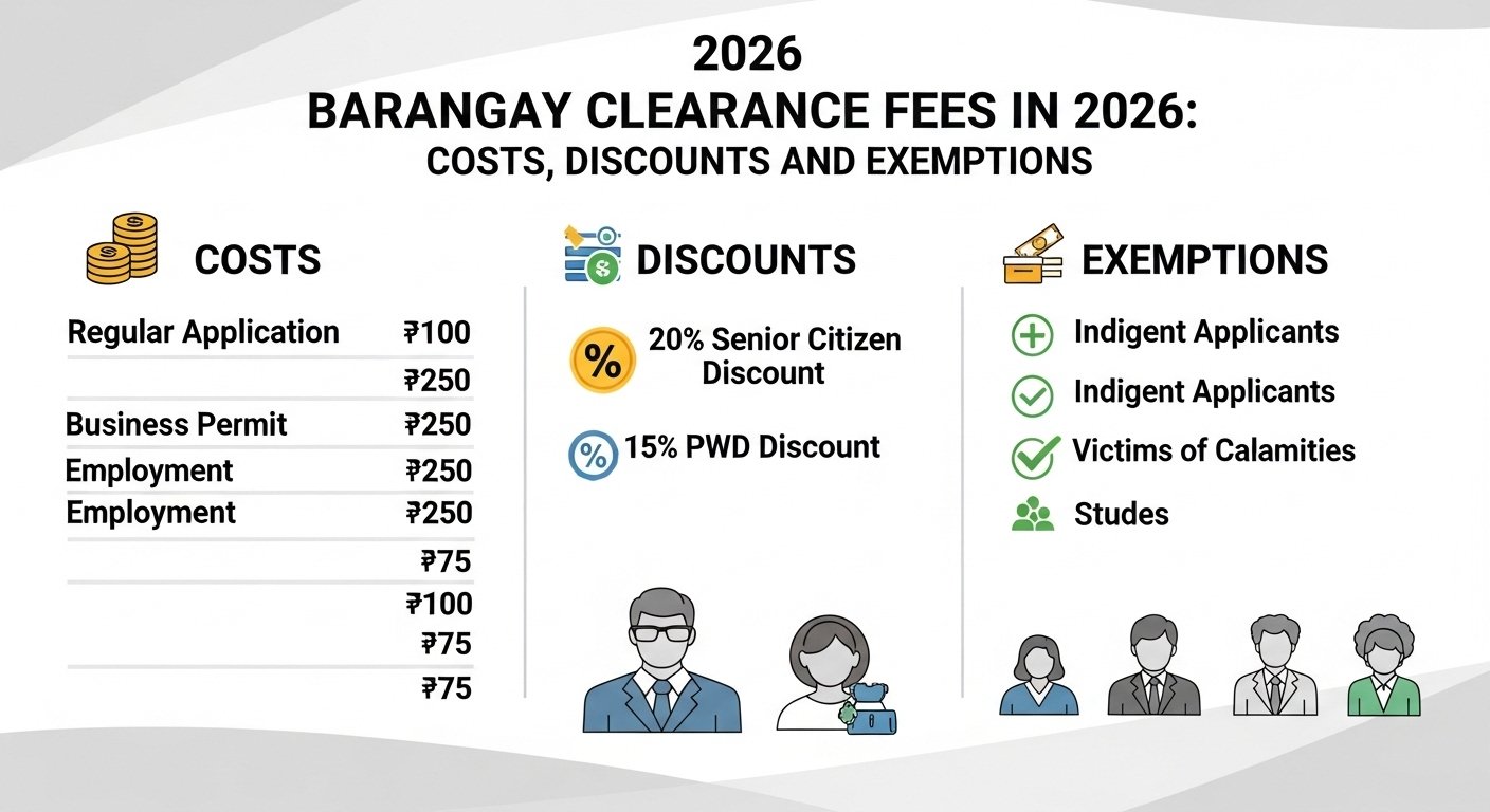Barangay Clearance Fees in 2026 Costs, Discounts, and Exemptions