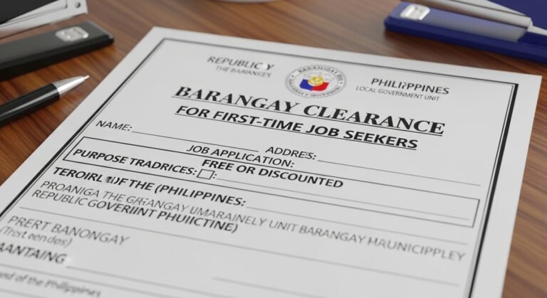 Barangay Clearance for First-Time Job Seekers (Free or Discounted)