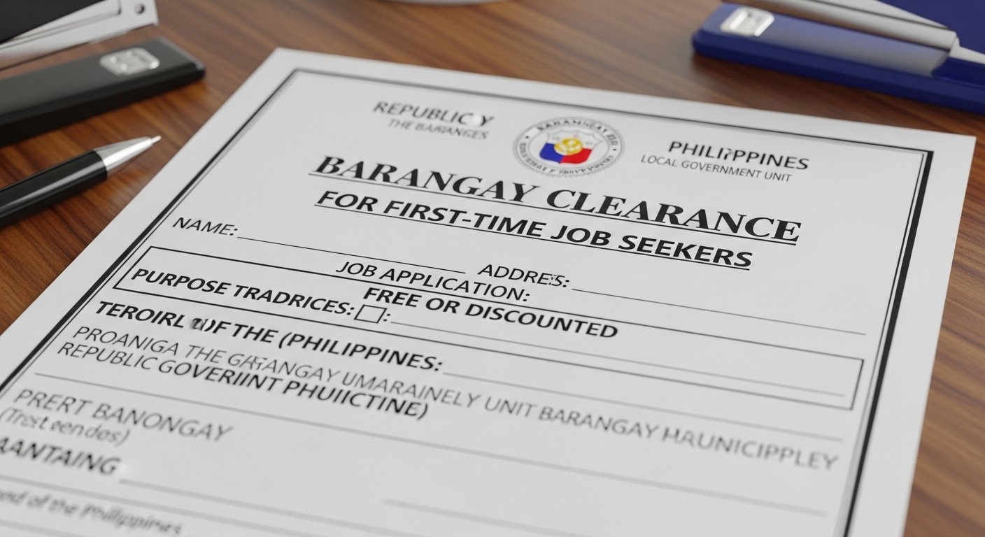 Barangay Clearance for First-Time Job Seekers (Free or Discounted)