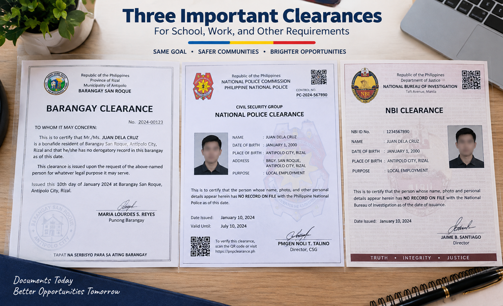 Three Essential Clearance Documents